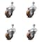 Service Caster 3 Inch High Temp Glass Filled Nylon Wheel Swivel 12mm Threaded Stem Caster Set SCC-TS20S314-GFNSHT-M1215-4 - alternate 1